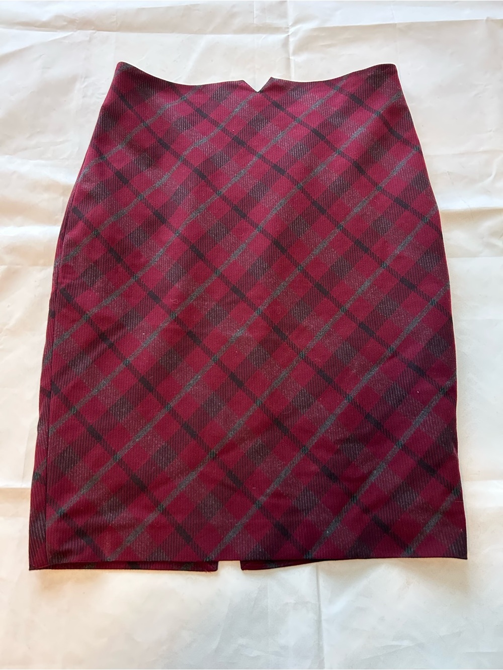 Express Burgundy Plaid Pencil Skirt.Size 6